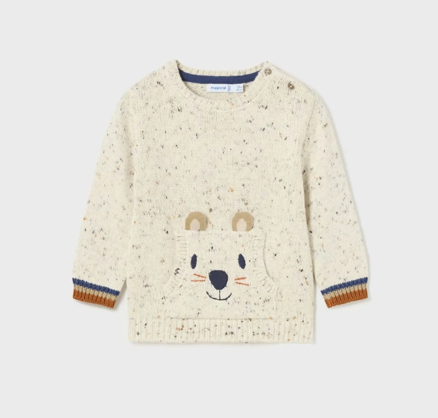 Mayoral Baby & Toddler Boys Speckled Bear Face Sweater