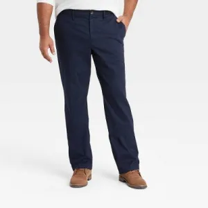 Men's Big & Tall Straight Fit Chino Pants - Goodfellow & Co Blue 54x30