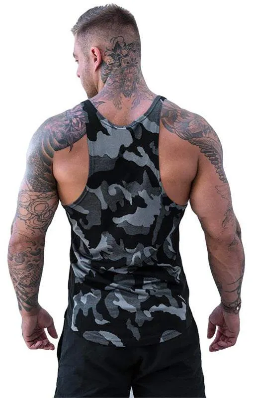 Men's Camouflage Print Breathable Quick Dry Sleeveless Tank Top