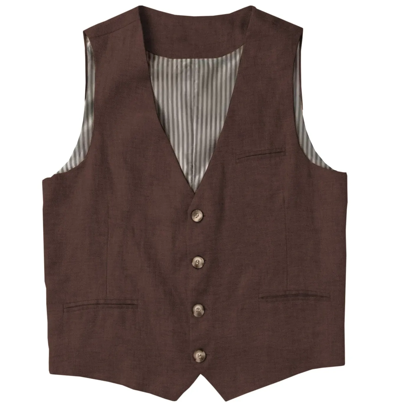 Men's Linen V Neck Vest Casual Summer Leisure Waistcoat