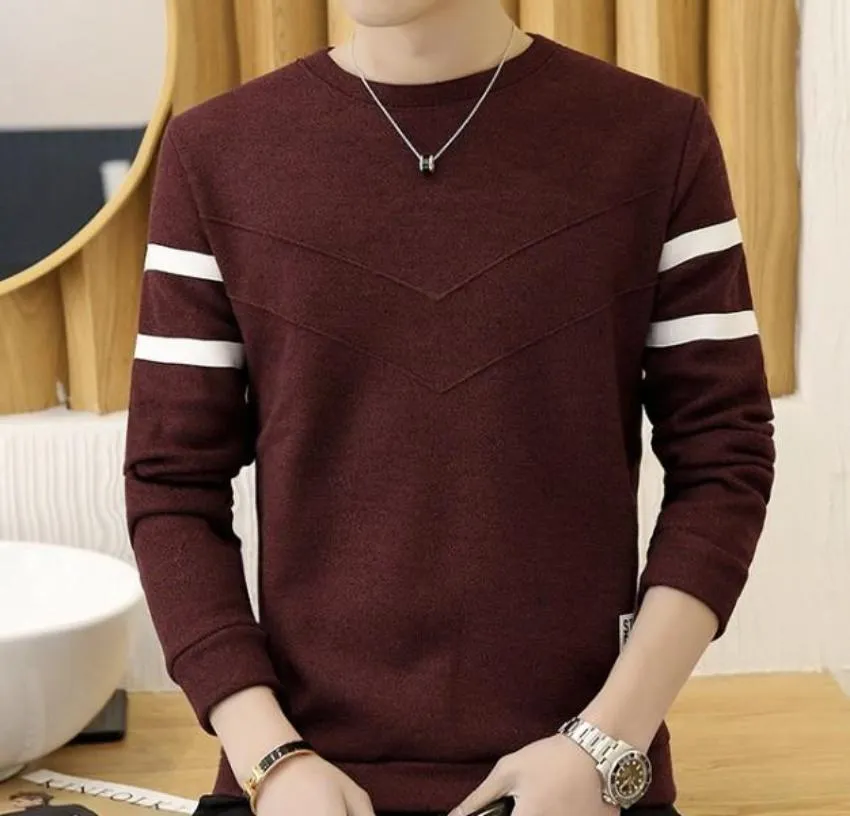 Mens Round Neck Slim Fit Sweater