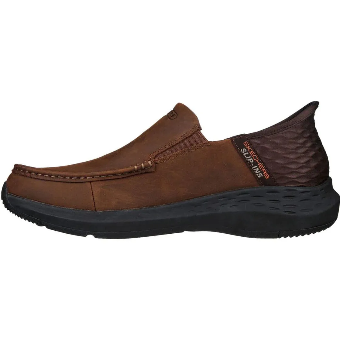 MEN'S SKECHERS SLIP-INS RELAXED FIT PARSON - OSWIN  | DARK BROWN