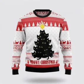 Meowy Christmas Funny Family Ugly Christmas Sweater For Men And Women, Best Gift For Christmas, Christmas Fashion Winter