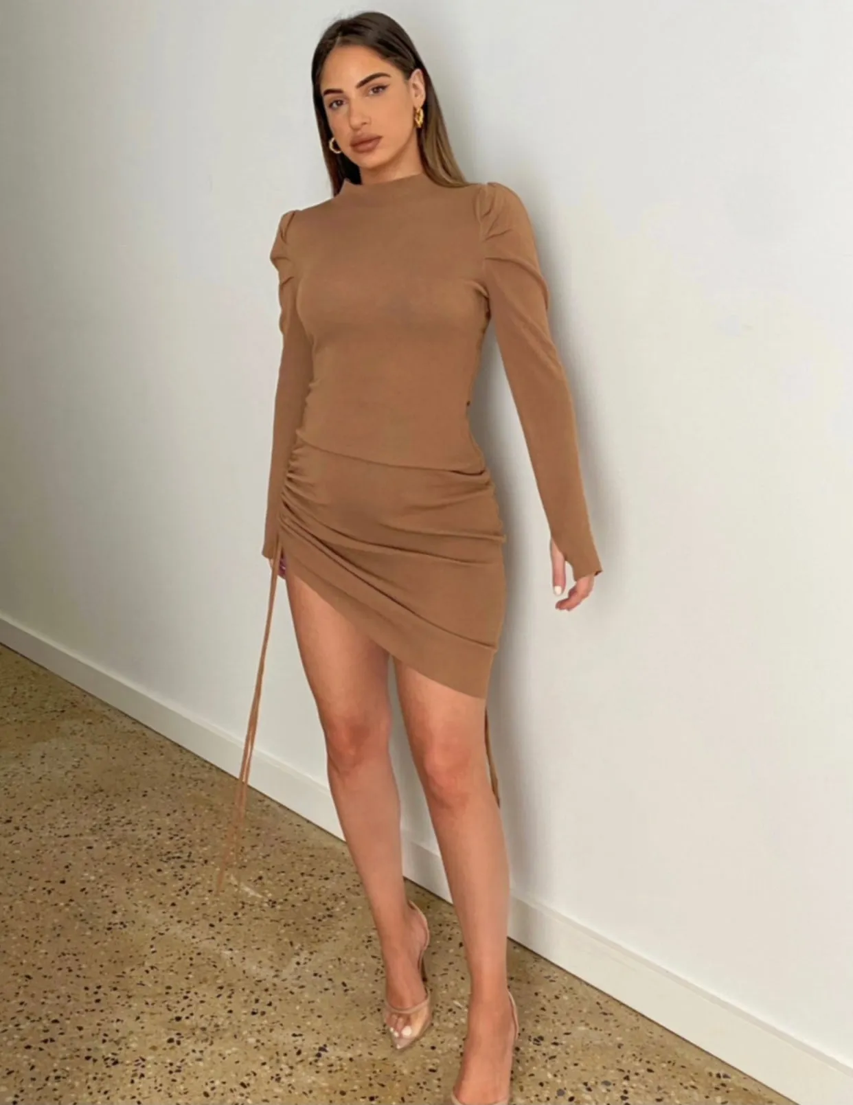 Mia bronze knit dress