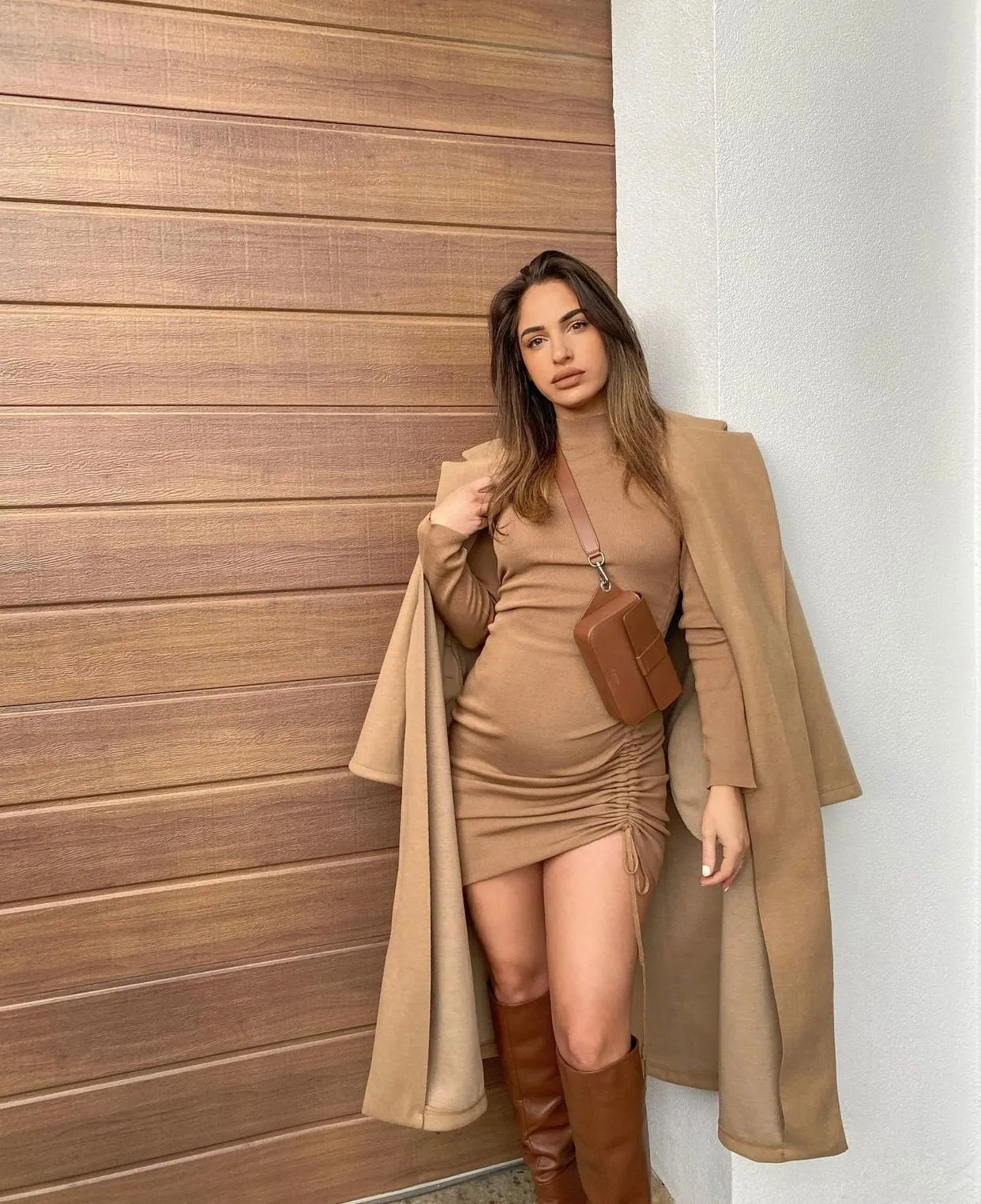 Mia bronze knit dress