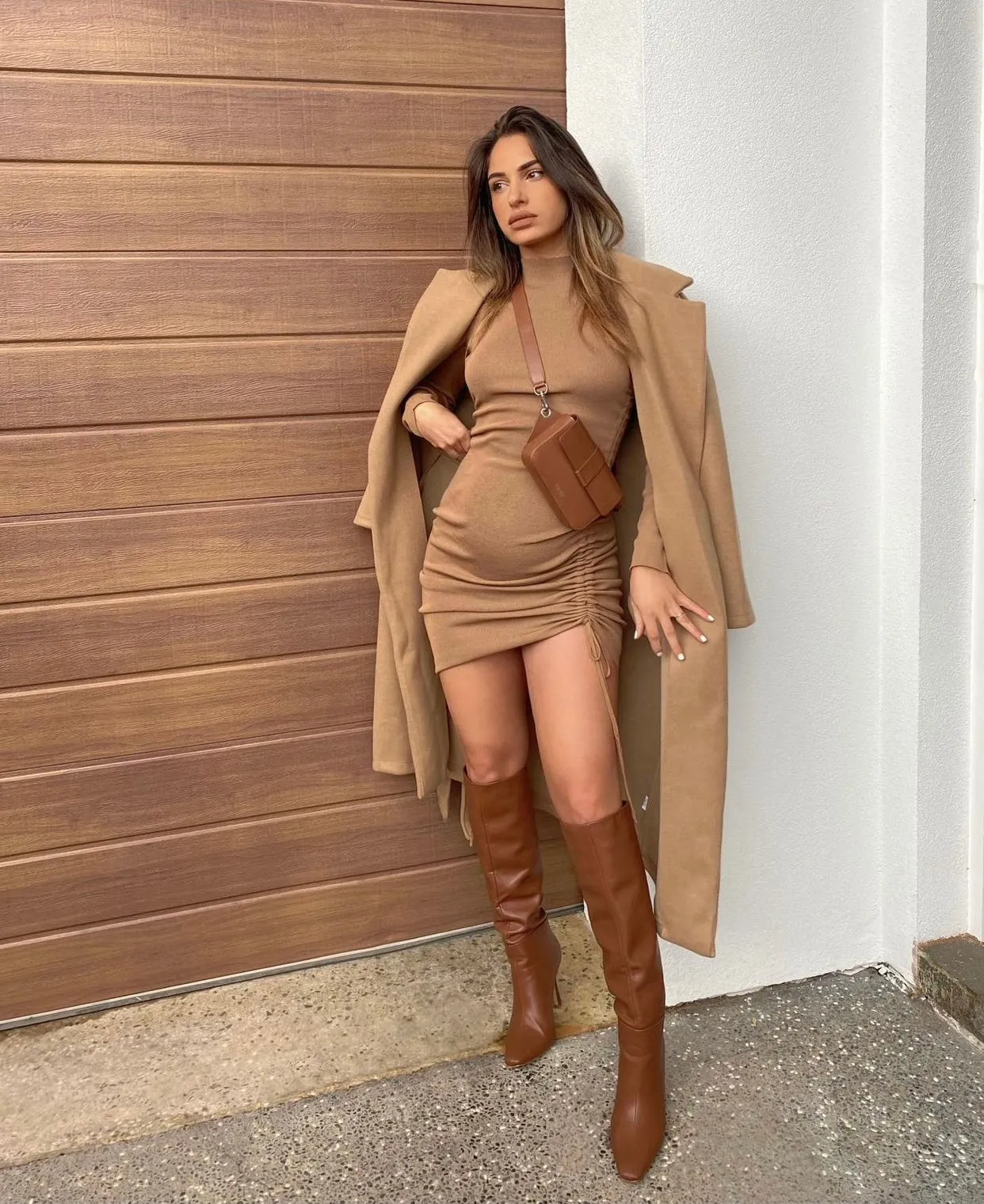 Mia bronze knit dress