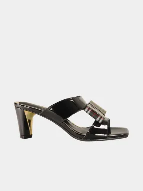 Michelle Morgan 908-01 Plaid Bow Heeled Sandals