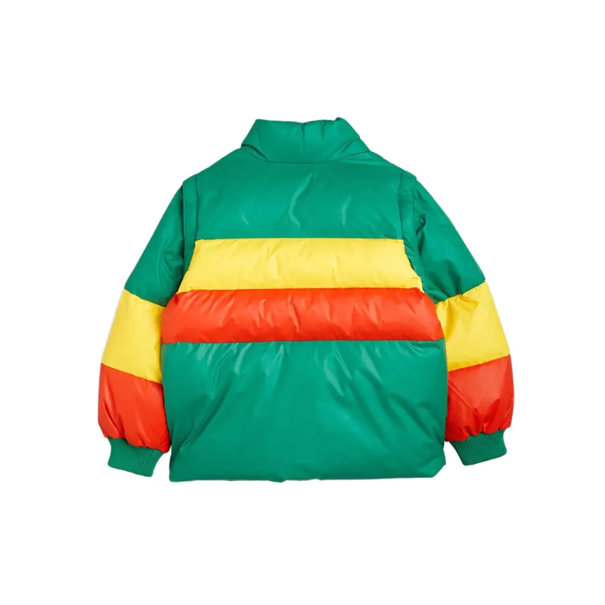 MINI RODINI - Zipper Sleeve Puffer Jacket Green