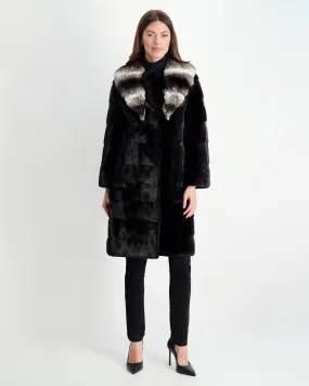 Mink Short Coat Chinchilla Collar