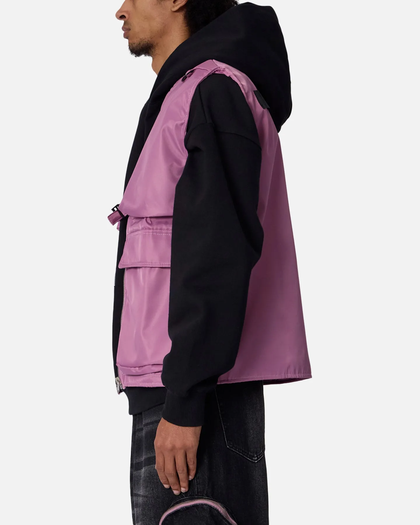 MNML Nylon Utility Vest Pink