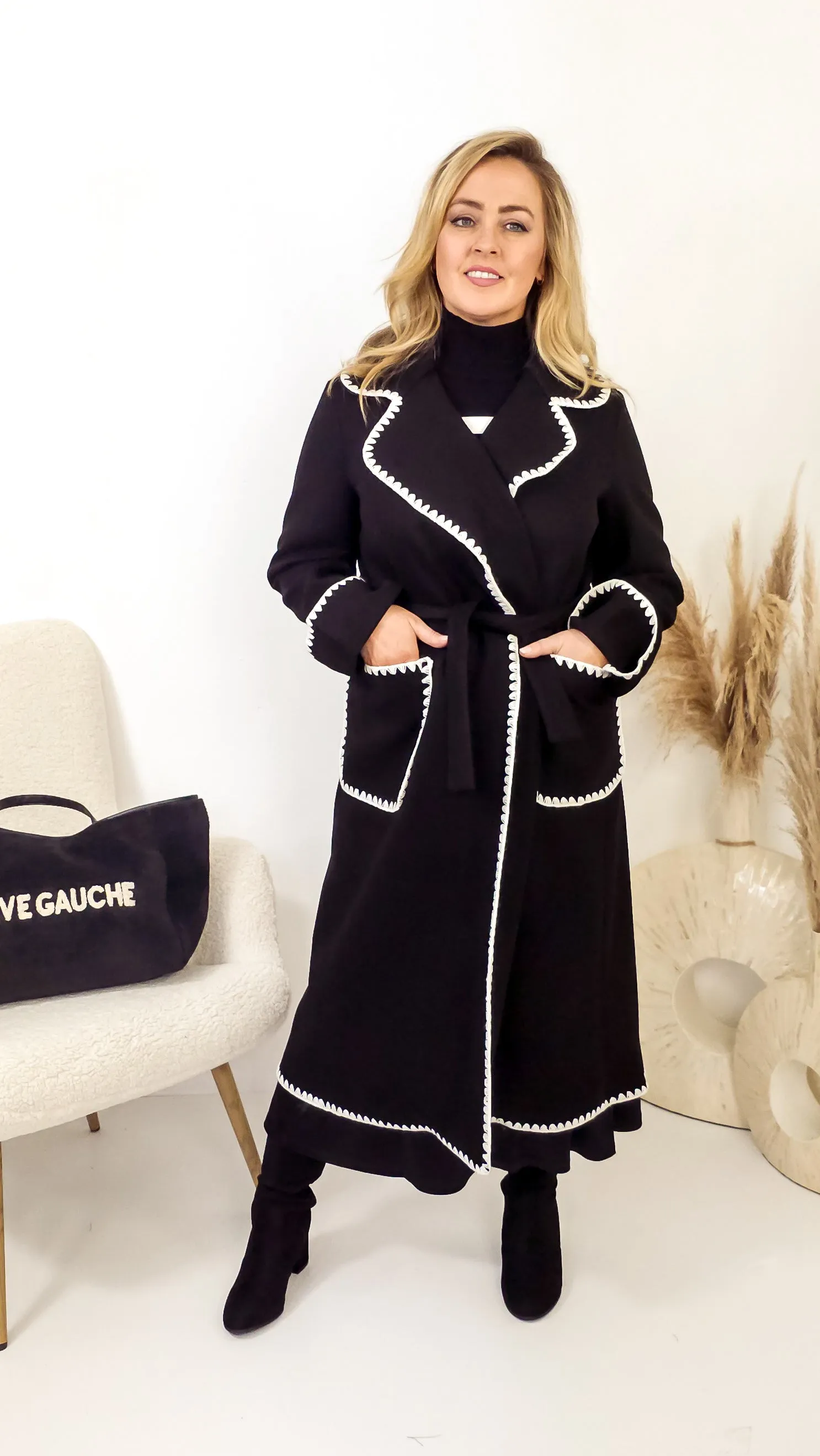 Monica Black Coat