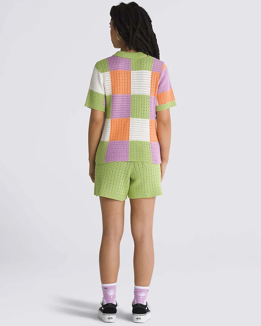 Morrison Checker Sweater - Leaf Green