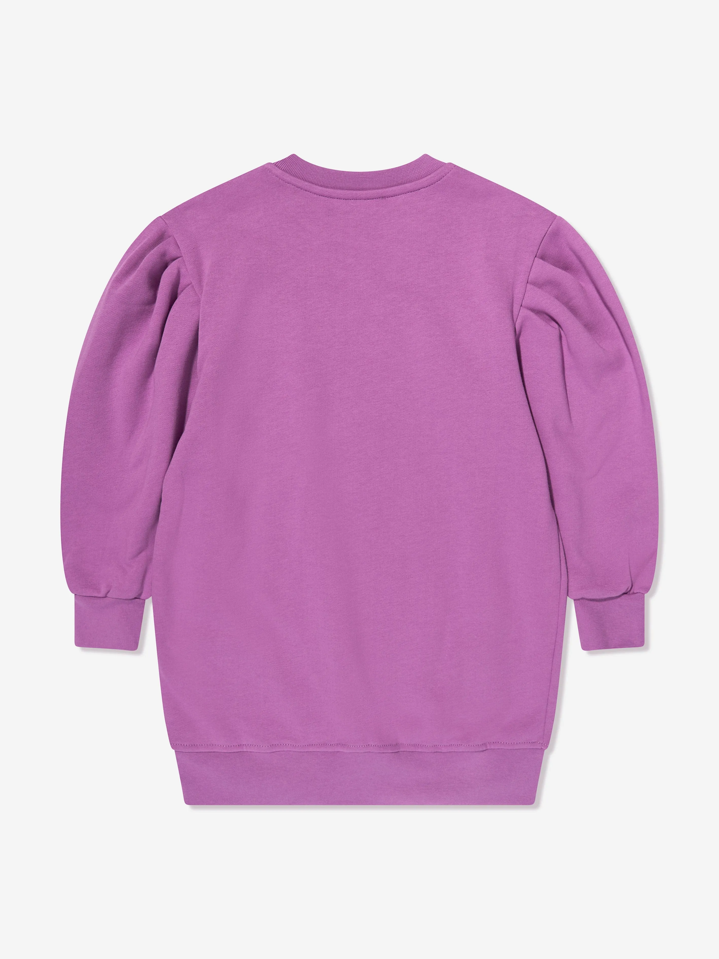 MSGM Girls Logo Sweater Dress in Purple