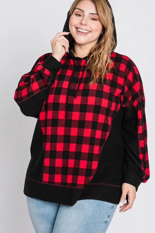 My Favorite Color Is Christmas Red Plaid Hoodie - FINAL SALE