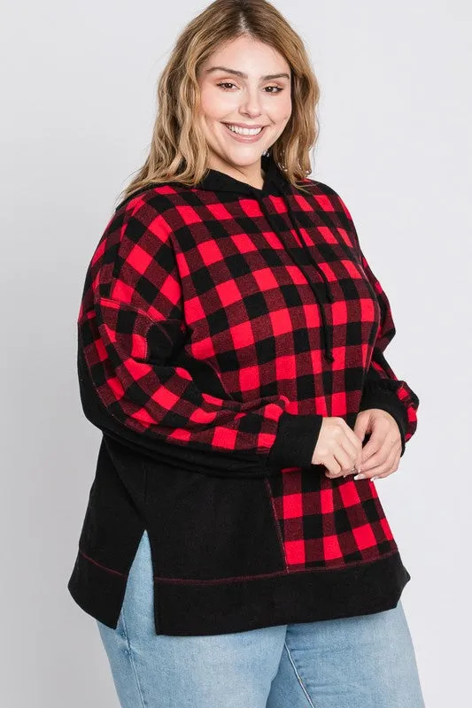 My Favorite Color Is Christmas Red Plaid Hoodie - FINAL SALE