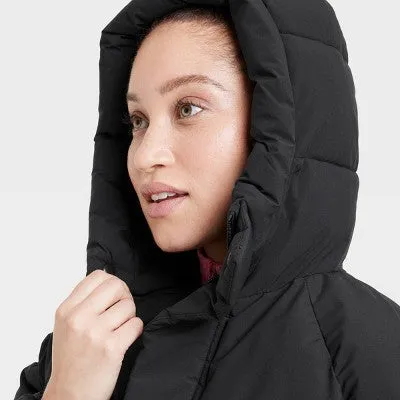 New - All In Motion Women's Cropped Winter Hooded Wind-Resistant Snow Sport Jacket