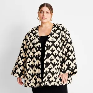 New - Future Collective Jenny K Lopez Women's Plus Oversized Quilted Jacket