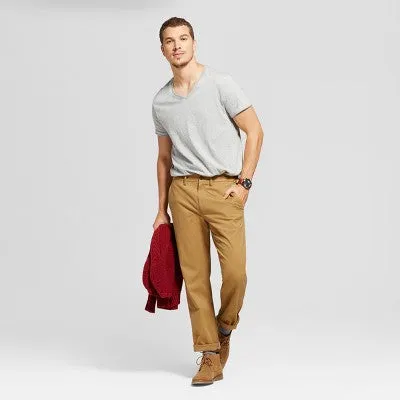 New - Goodfellow & Co Men's Mid Rise Straight Leg Slim Straight Chino Pants Stretch