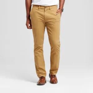 New - Men's Every Wear Athletic Fit Chino Pants - Goodfellow & Co Dapper Brown 28x30