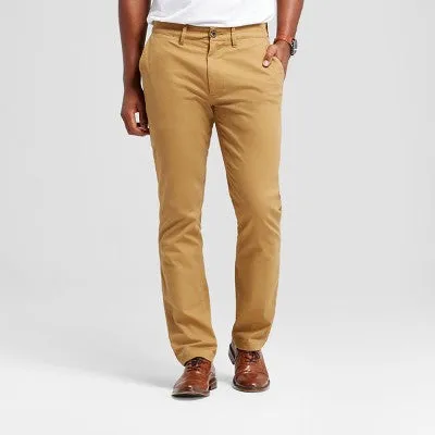 New - Men's Every Wear Athletic Fit Chino Pants - Goodfellow & Co Dapper Brown 30X30