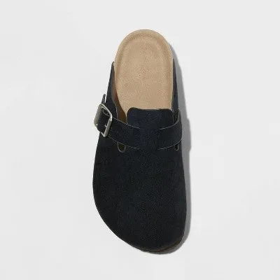 New - Women's Betsy Clog Mule Flats - Universal Thread Black 7.5