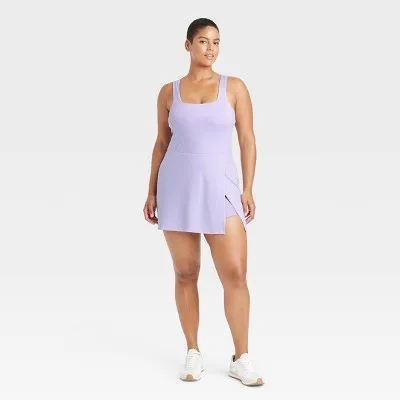 New - Women's Knit Slit Active Dress - All In Motion