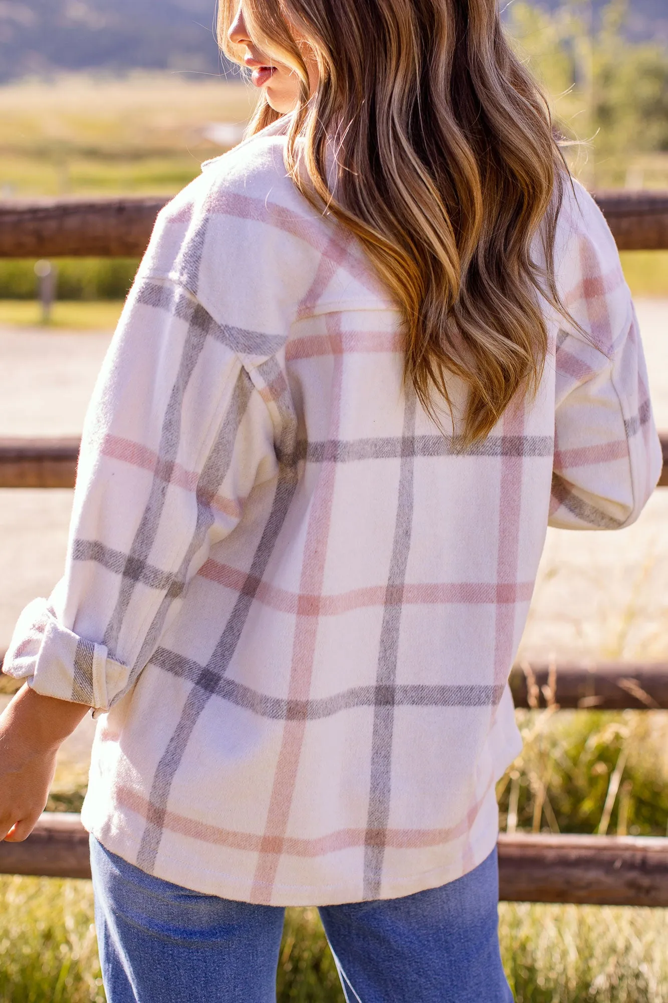 Next Adventure White Plaid Shacket