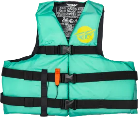 NYLON FLOTATION VEST SEAFOAM GREEN/YELLOW SM/MD