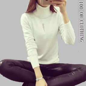 OHCLOTHING Hot 2017 Spring Autumn Winter Pullovers Fashion turtleneck Sweater Women twisted thickening slim pullover sweater