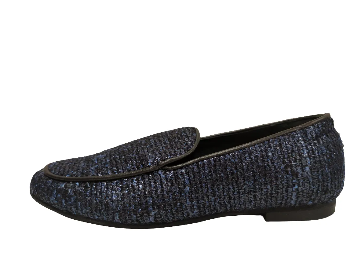 Orkideas  Blue Metallic Tweed Slip On 25010