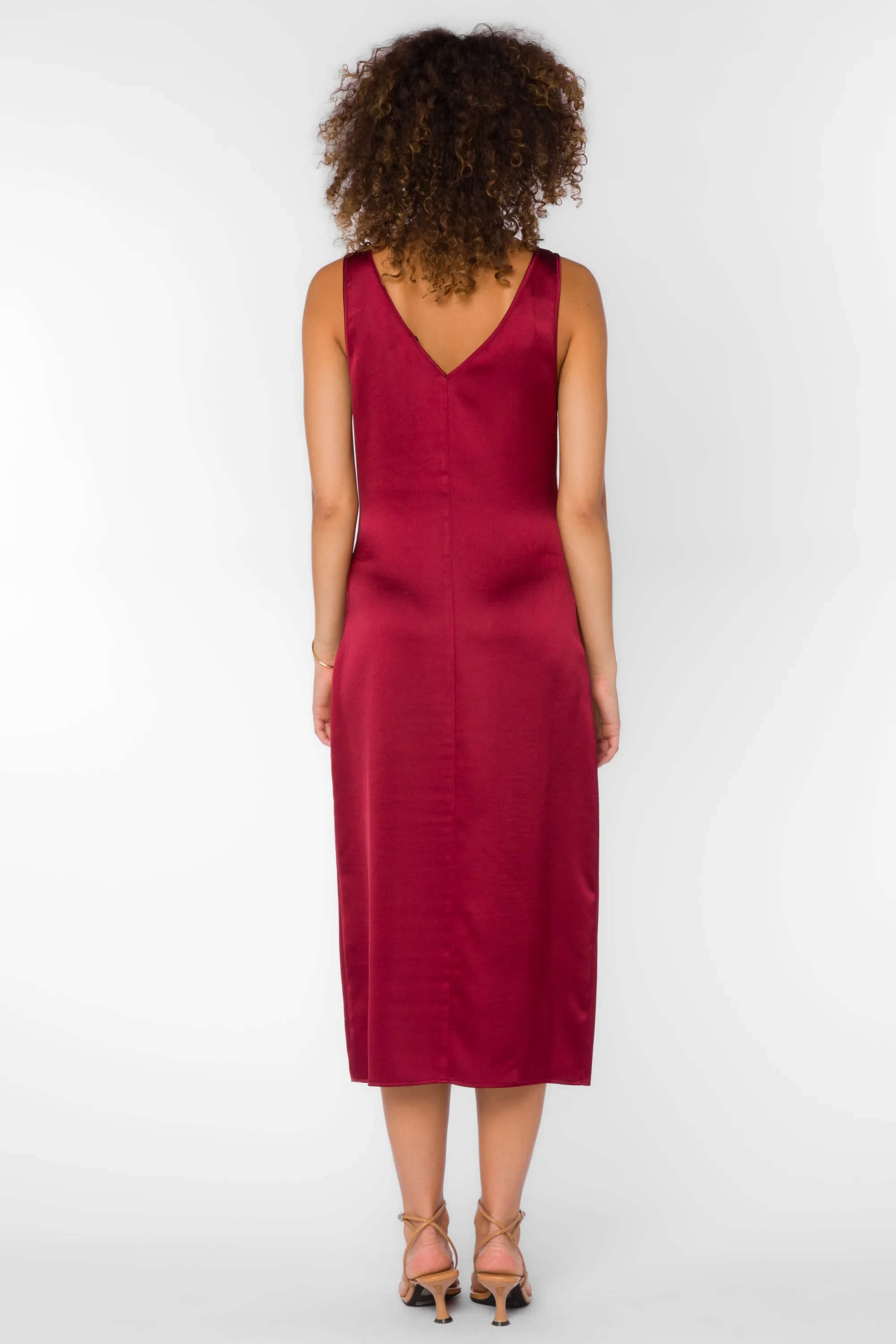 Pandora Crimson Slip Dress