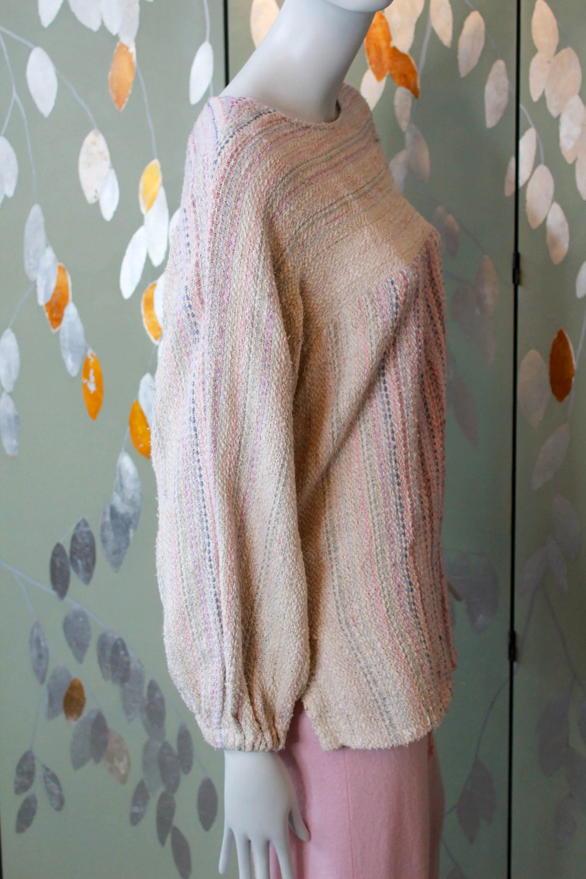 Pastel Hand Knit Sweater, Large