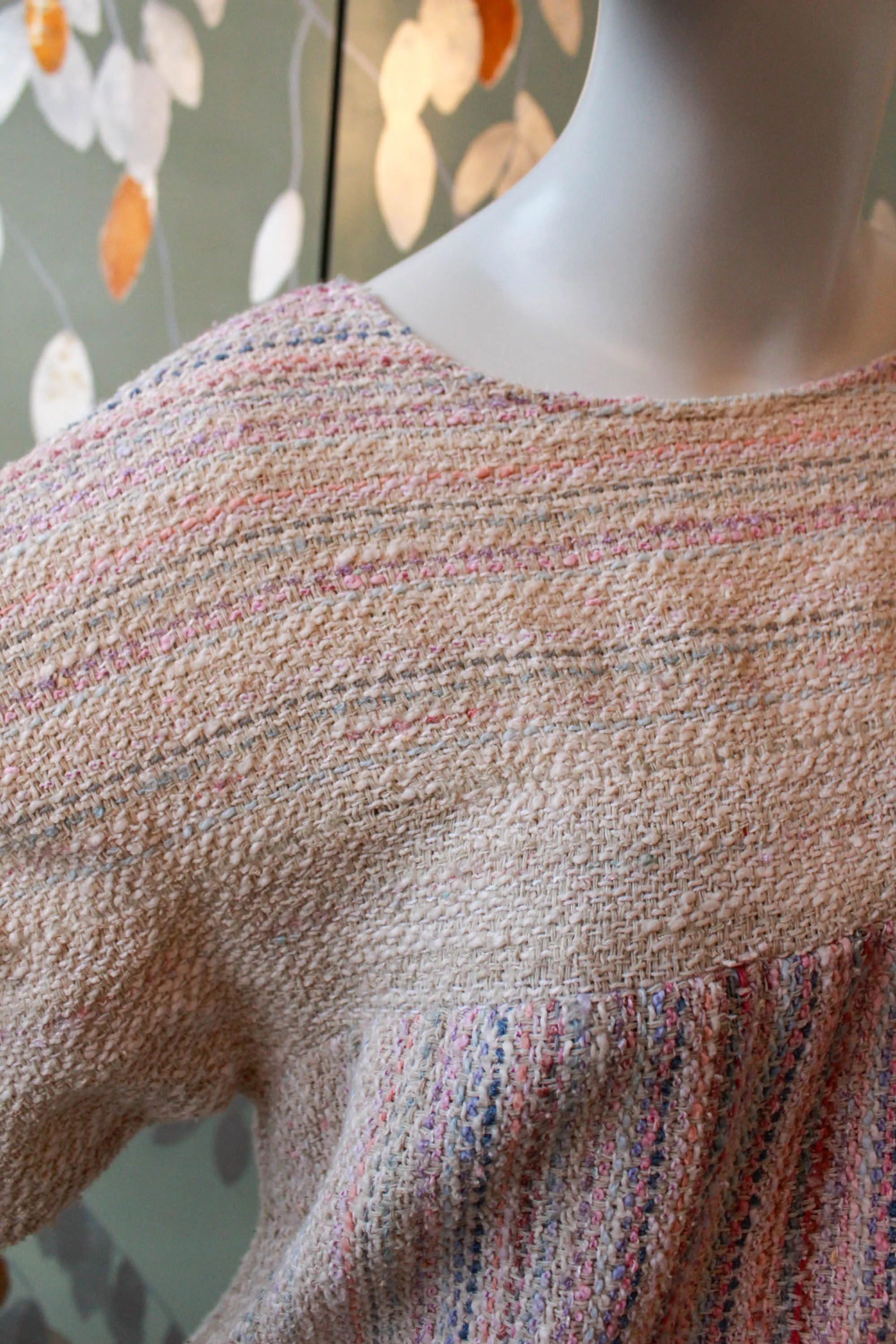 Pastel Hand Knit Sweater, Large