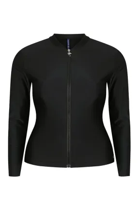 Plain Black Long Sleeve Rash Vest