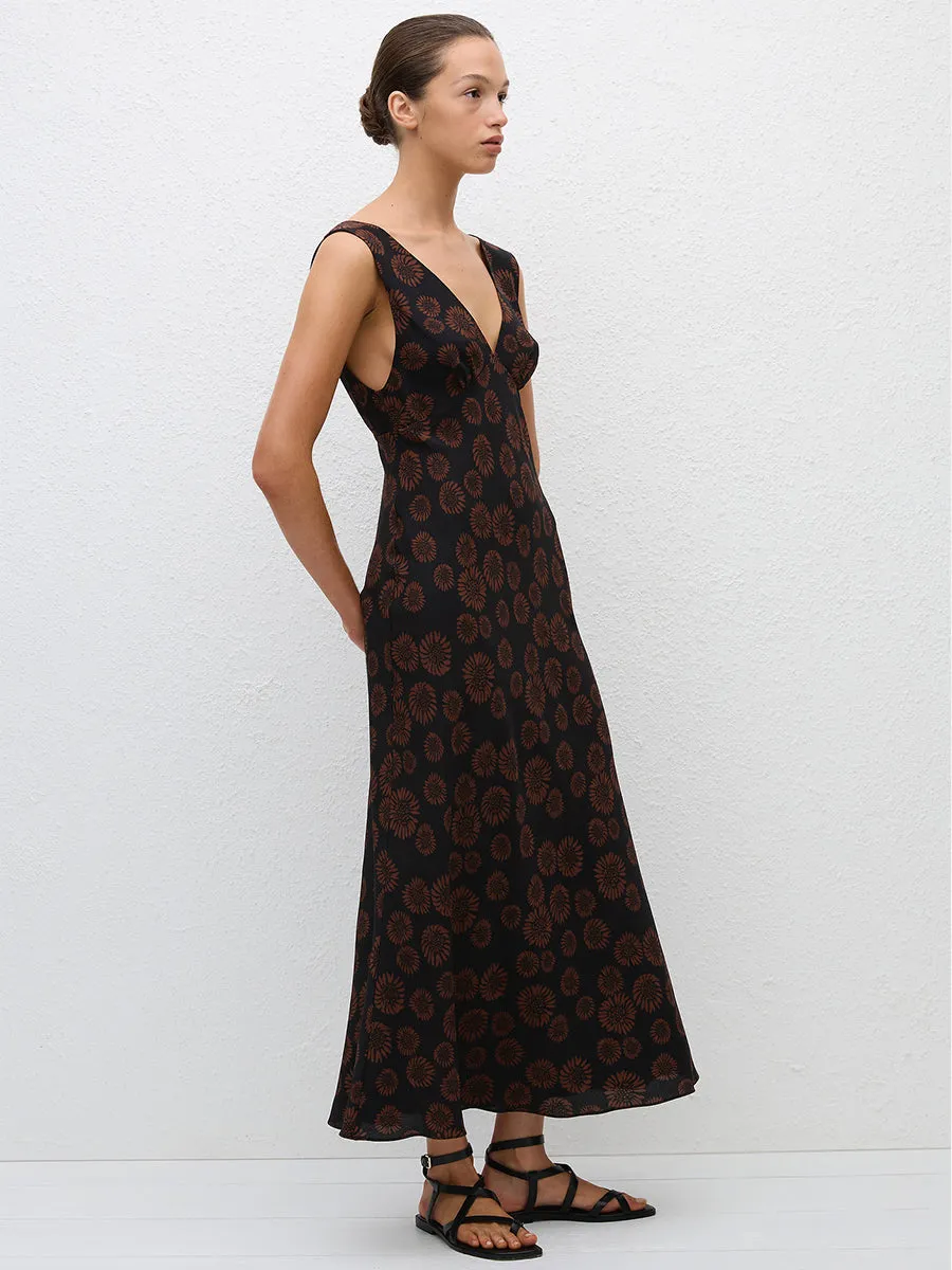 Plunge Slip Dress in Panama