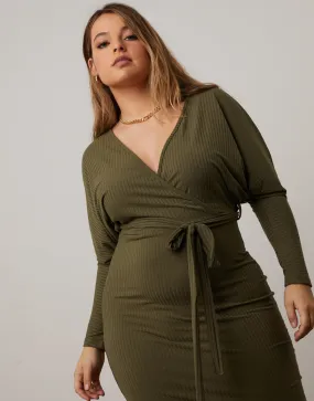 Plus Size Surplice Knit Dress