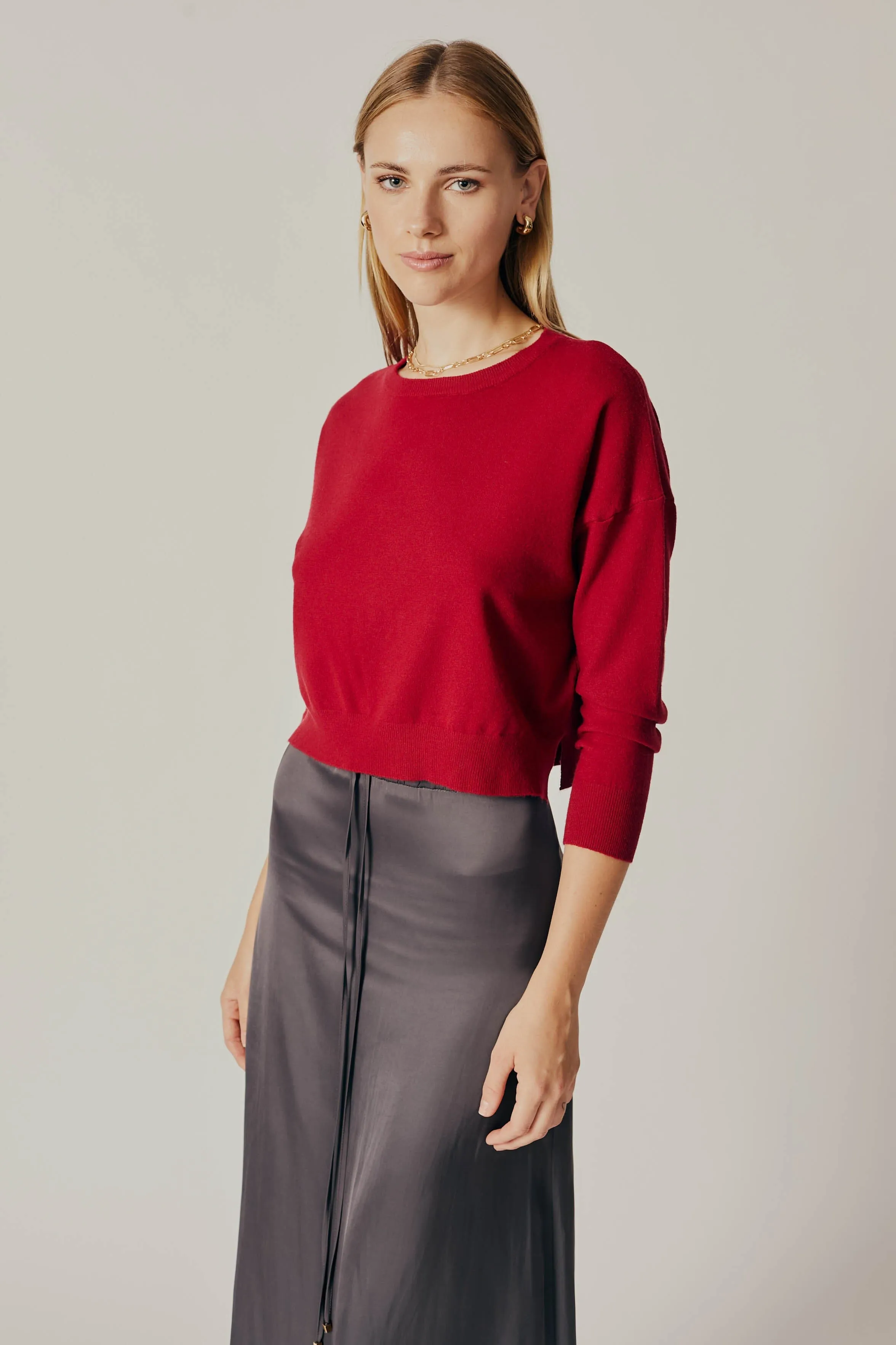 POLLY BORDEAUX SWEATER