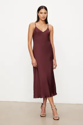 POPPY SATIN SLIP DRESS