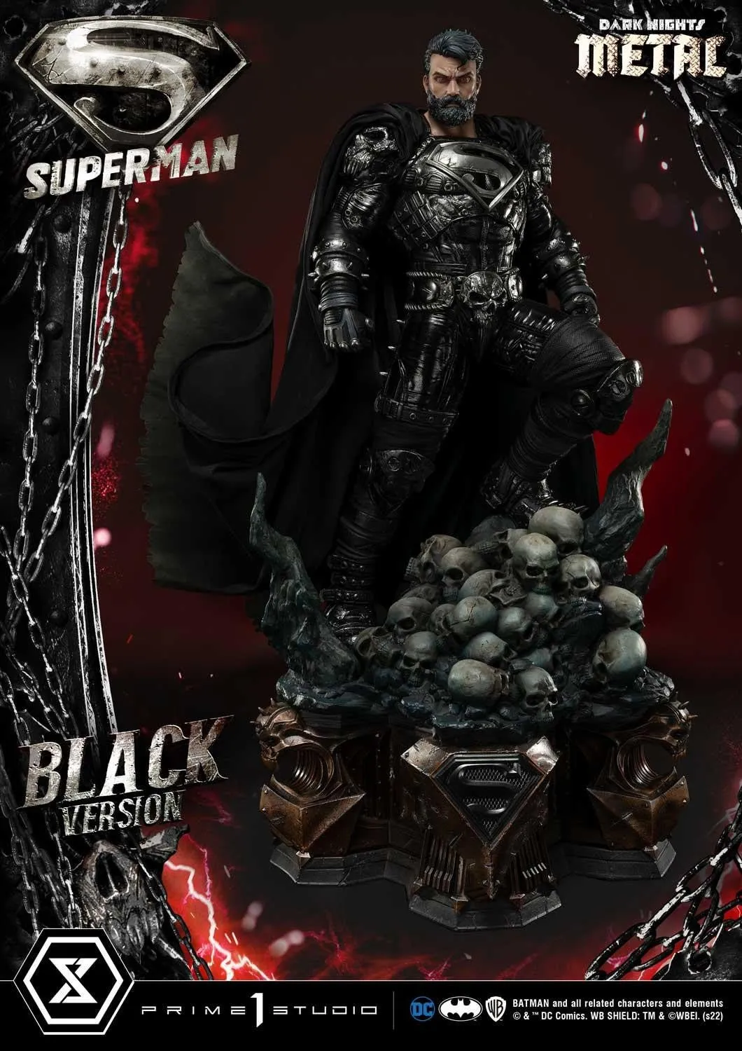 PRE-ORDER: Prime 1 Studio Museum Masterline Dark Nights: Metal (Comics) Superman Black Version Statue