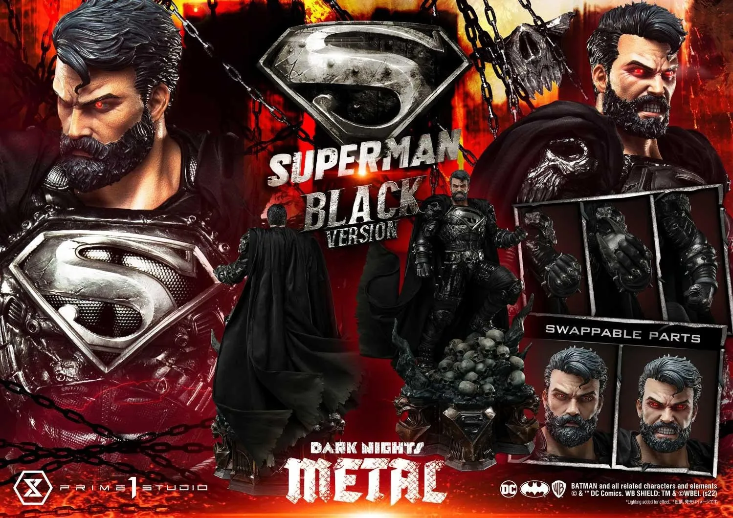 PRE-ORDER: Prime 1 Studio Museum Masterline Dark Nights: Metal (Comics) Superman Black Version Statue