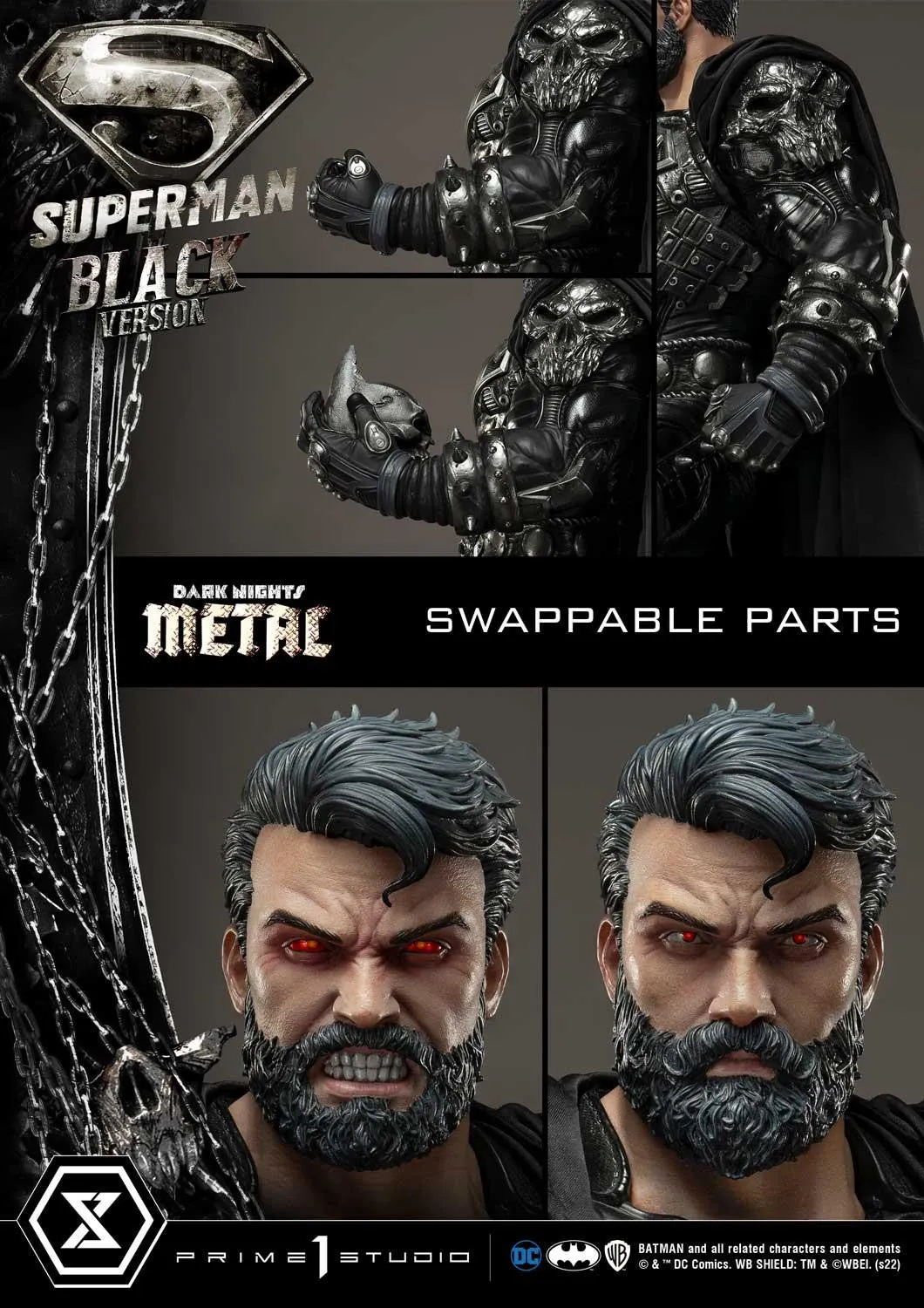 PRE-ORDER: Prime 1 Studio Museum Masterline Dark Nights: Metal (Comics) Superman Black Version Statue