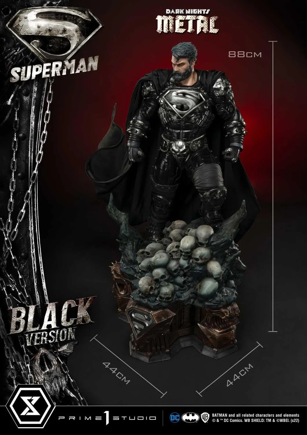 PRE-ORDER: Prime 1 Studio Museum Masterline Dark Nights: Metal (Comics) Superman Black Version Statue