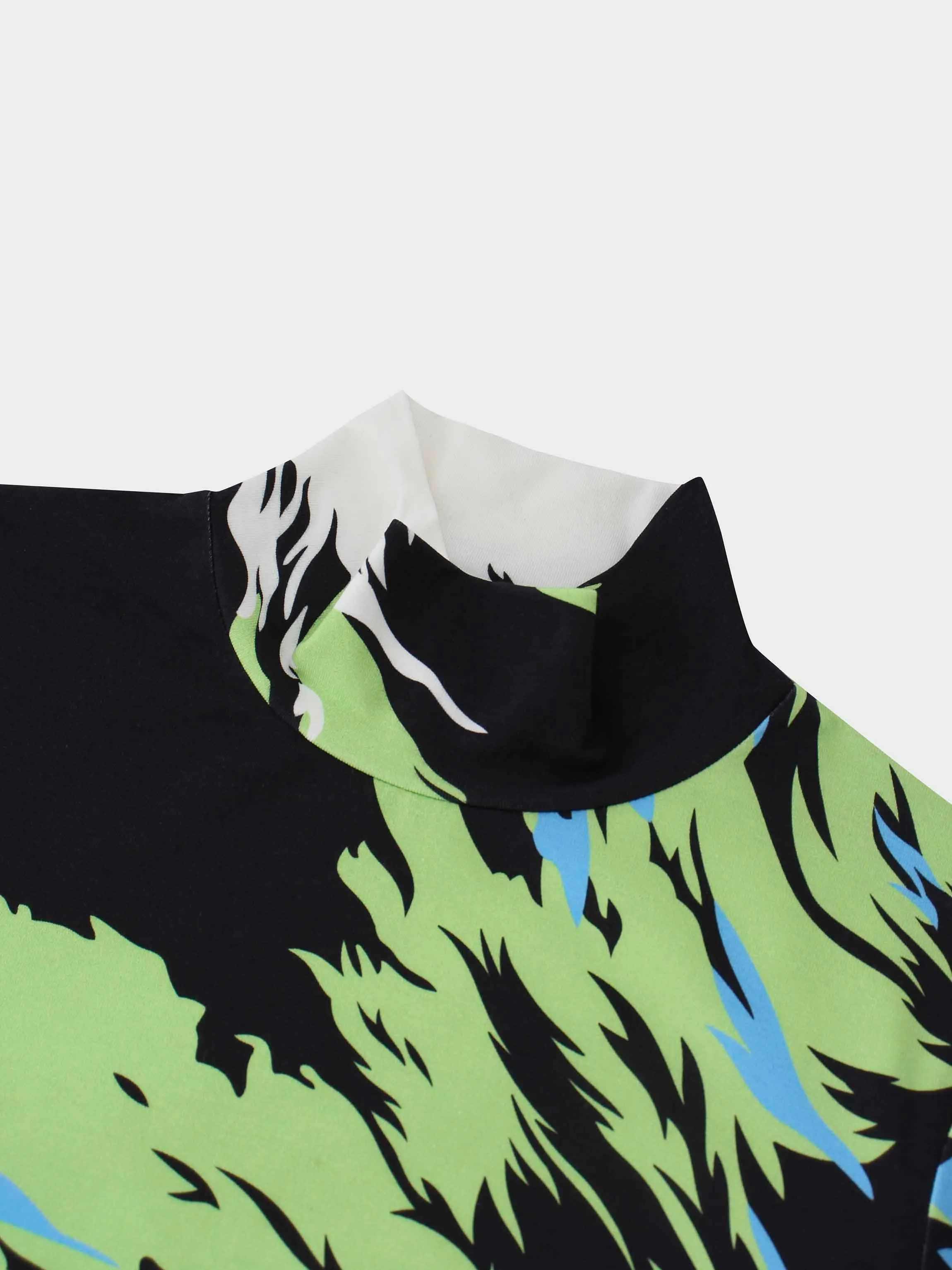 Printed Modal Turtleneck-Ice Fire