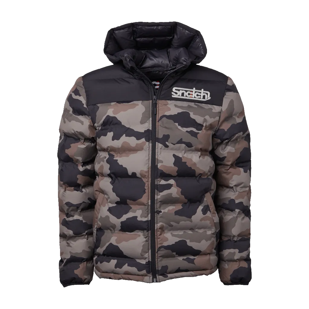 Puffer Jacket Wide Camo Army