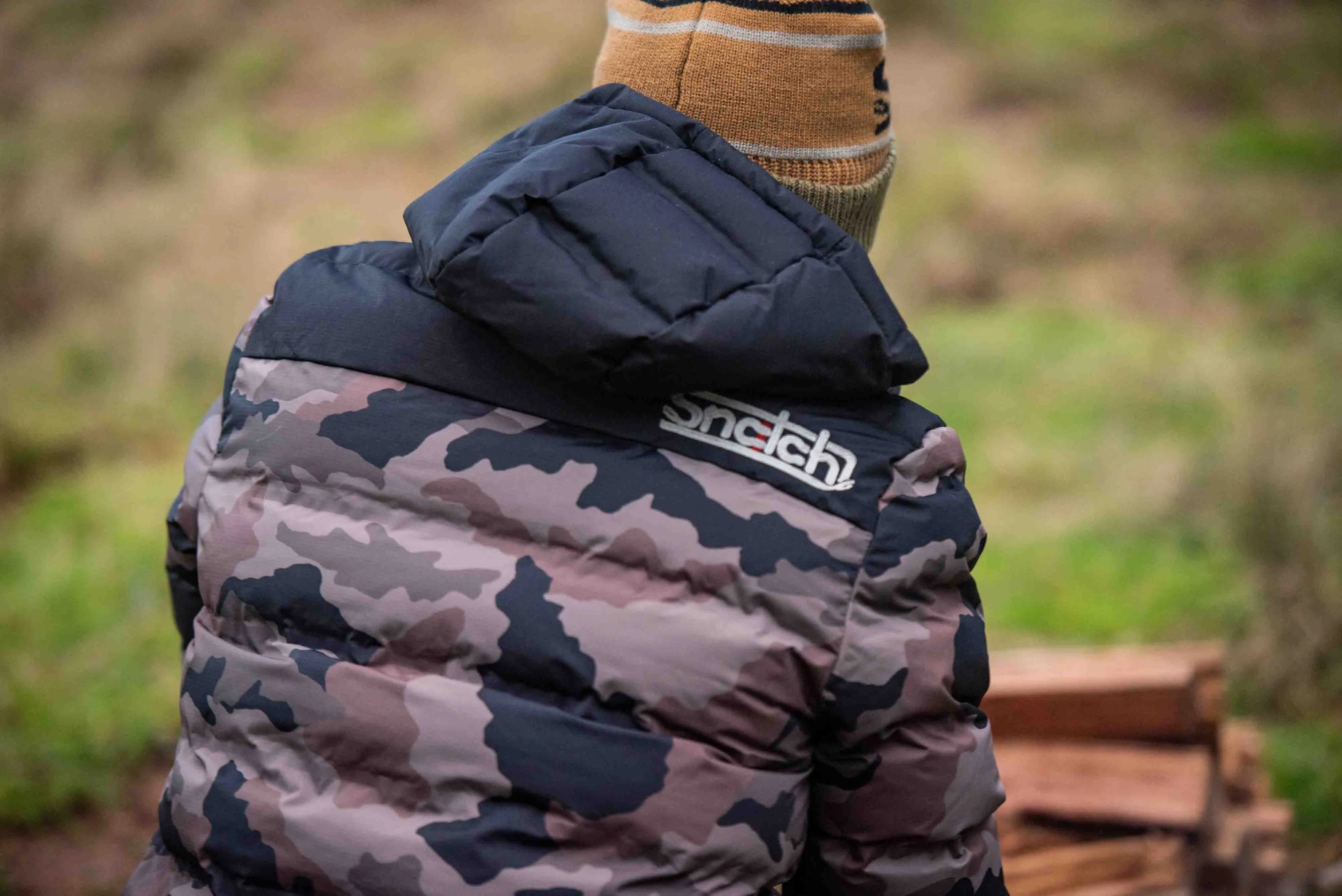 Puffer Jacket Wide Camo Army