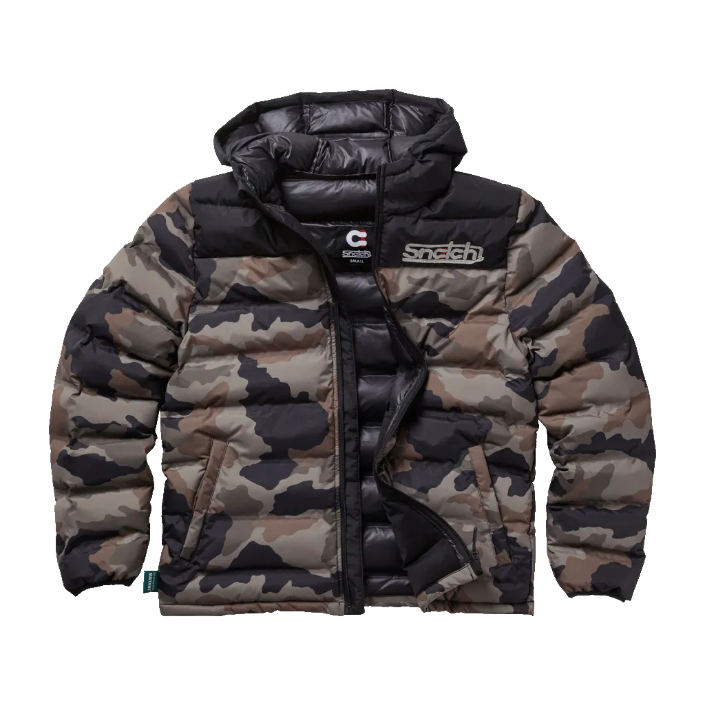 Puffer Jacket Wide Camo Army