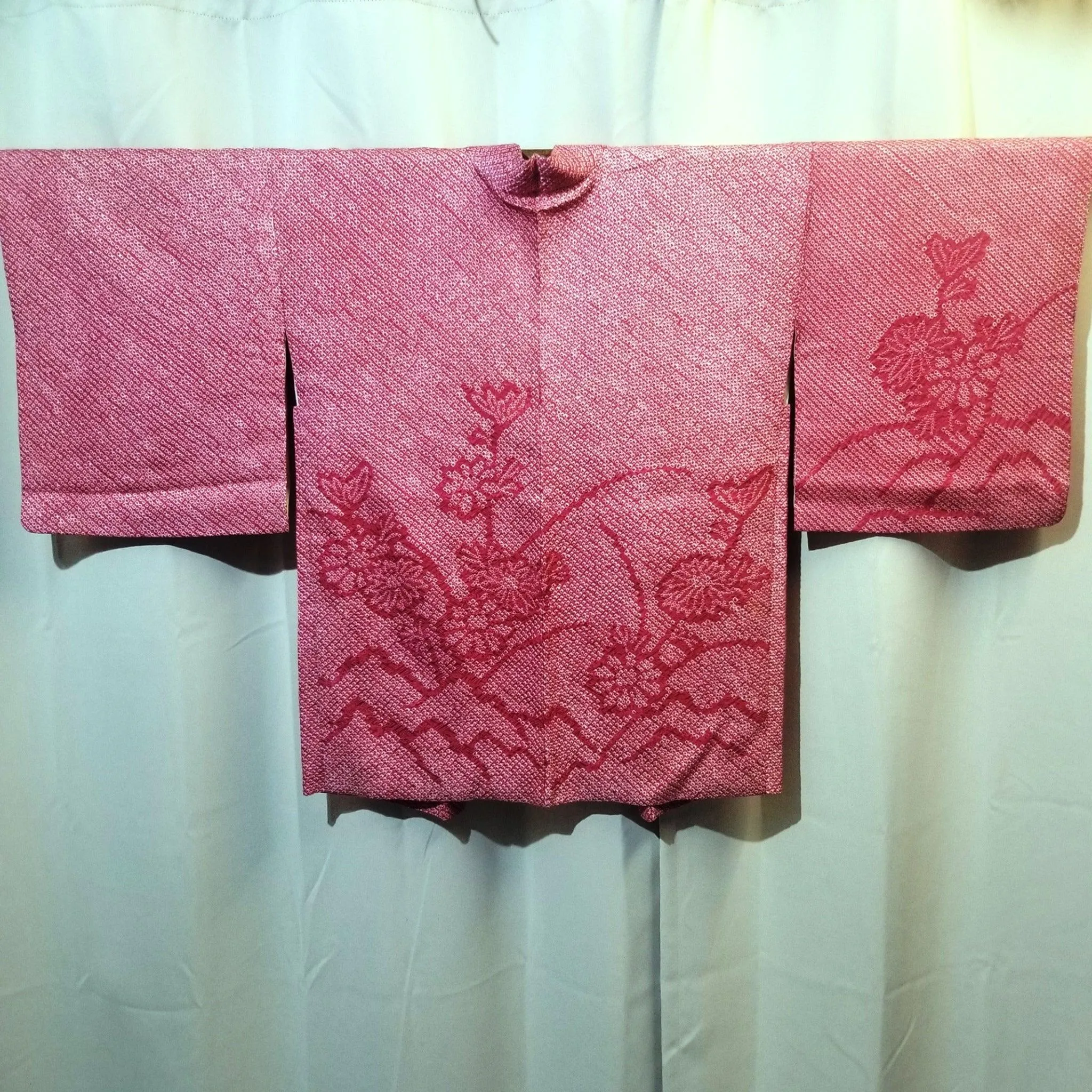 "Flowers in the Mountains" Vintage Shibori Haori