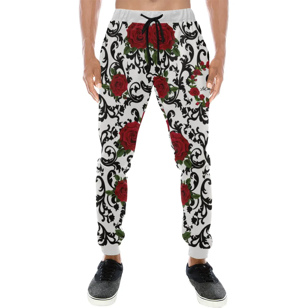 RED ROSES Men's All Over Print Sweatpants