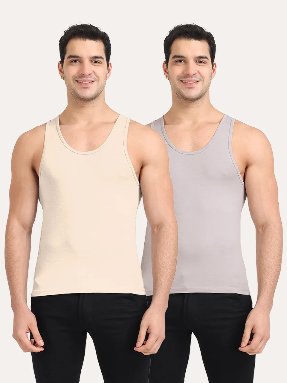 Regular Fit Organic Cotton Comfort Vest for Men (Pack of 2)