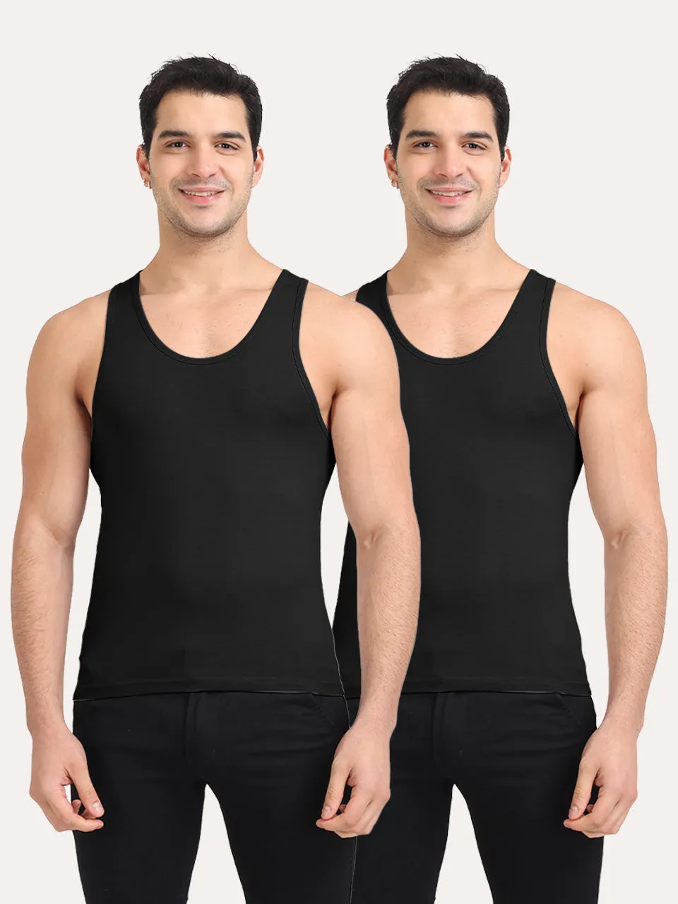 Regular Fit Organic Cotton Comfort Vest for Men (Pack of 2)